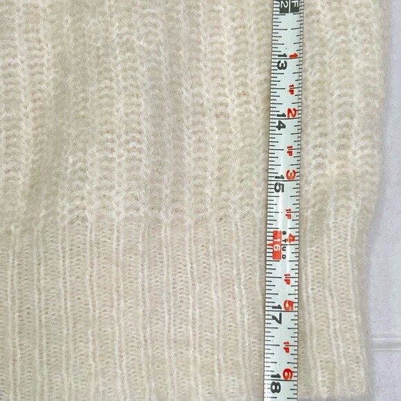 Sezane Micky Jumper in Cream Size Small Mohair Wool Blend Old Money Sweater EUC - Picture 11 of 12